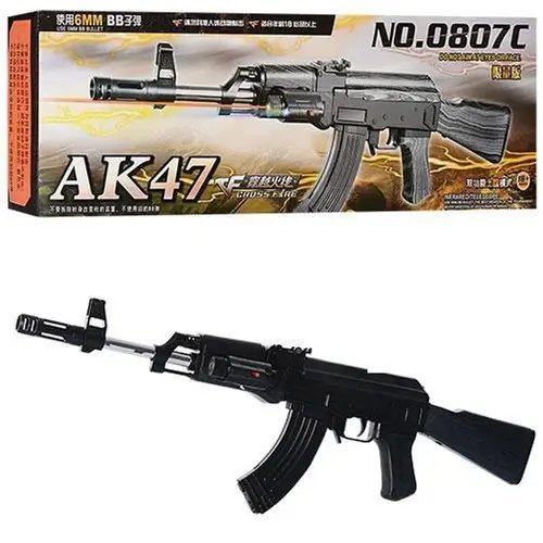 Автомат іграшковий АК 47 (70 см, з лазерним прицілом, світло, на батарейках) 0807C