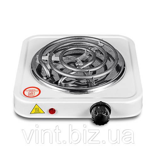 Електрична спіральна плита з однією конфоркою потужністю 1000 Вт.