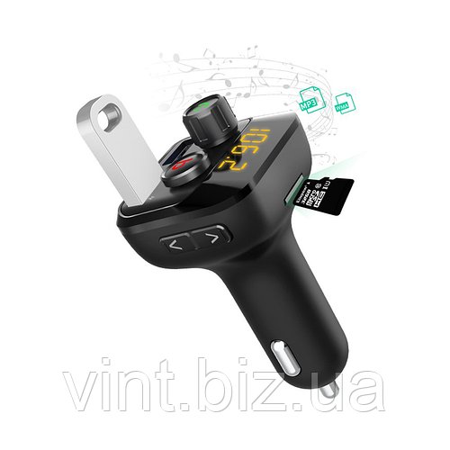 Bluetooth Handsfree FM-передавач з автомобільним зарядним пристроєм