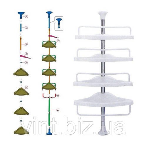 Кутова полиця для ванної кімнати Multi Corner Shelf GY-188