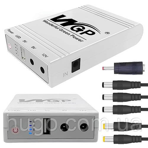 ДБЖ для роутера 10400мАч (5V/9V/12V), WGP103 / Mini UPS для роутера / Джерело безперебійного живлення для роутера