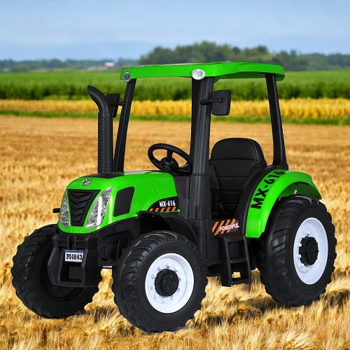 Трактор електромобіль дитячий (2 мотори 200W, акумулятор 24V10AH, пульт 2,4G, EVA) Bambi M 4643EBLR-5(24V) Зелений