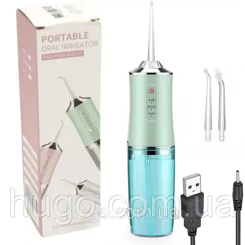 Іригатор для зубів 230 мл Portable Oral Irrigator Блакитний / Портативний іригатор / Іригатор порожнини рота