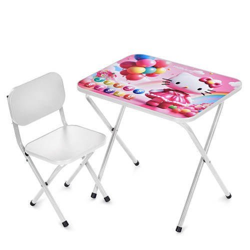 Столик зі стільцем Bambi дитячий складний M 5969-1 Hello Kitty Білий