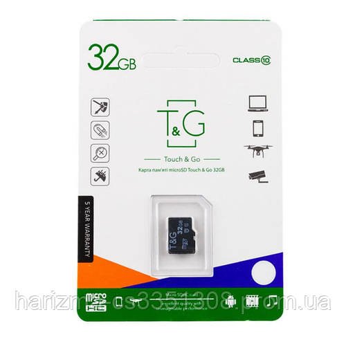 Картка пам'яті SD-adapter Micro SDHC UHS1 T&G (Touch&Go) обсягом 32GB