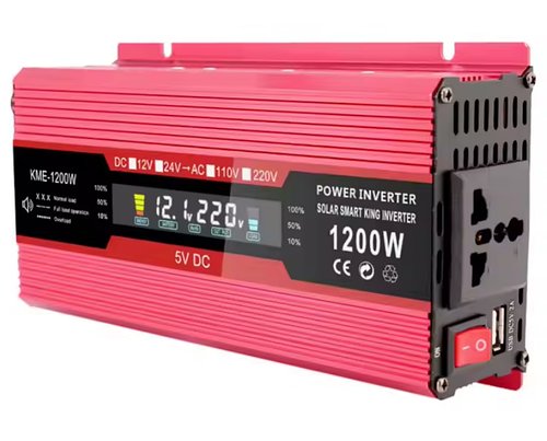 Перетворювач напруги - інвертор KC-1200D AC/DC 12V-220V 1200W c LCD экраном