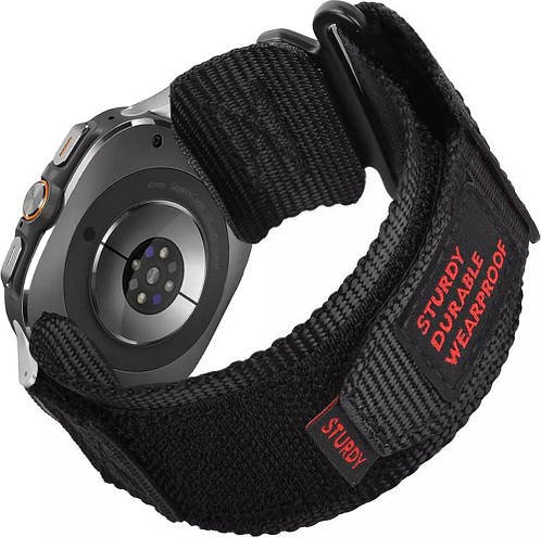 Текстильний Ремінець Starme для Samsung Galaxy Watch Ultra 2024/2025 Black Silver