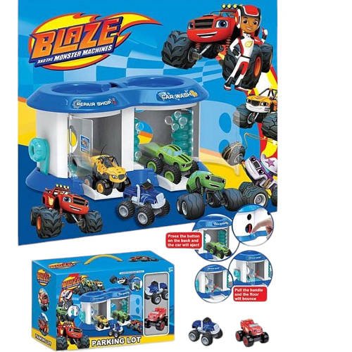 Гараж автомийка Blaze & Monster Machines (2 машинки, запускник, трамплін, у коробці) 111-52