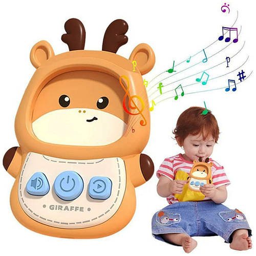 Гра розвиваюча Жираф Всезнайка WToys (122 картки, 244 зображення, 18 тем, казки, пісні, вірші) 30317