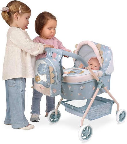 Коляска для ляльок DeCuevas Coco (розмір 50-35-в56см, рюкзак, кошик) 86080