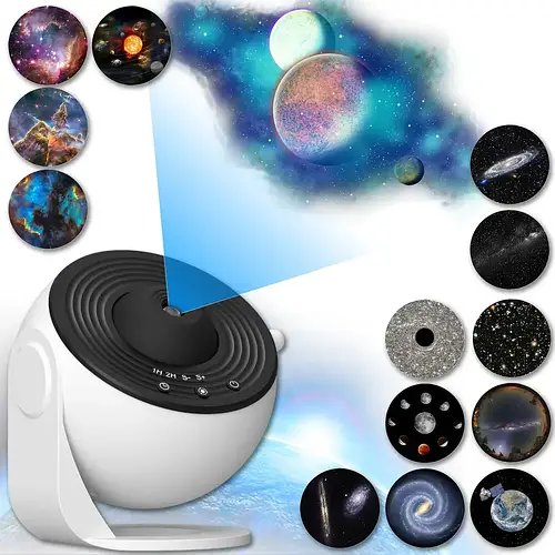 Проектор зоряного неба з 12 сценаріями відображення Galaxy Projector Нічний планетарій для дитячої кімнати