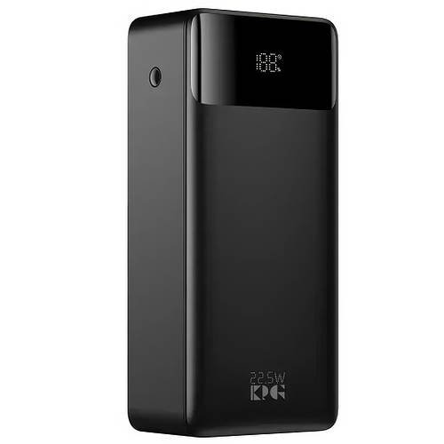Портативний зарядний пристрій Power Bank з дисплеєм та швидкою зарядкою KP KPG-308 30000 mAh Чорний