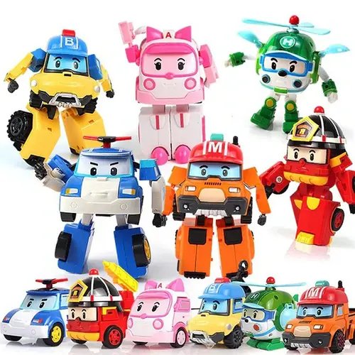 Ігровий набір машинок Robocar Poli (6 шт, трансформуються у роботів) 335 B