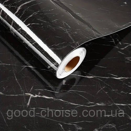 Самоклеюча плівка для кухні 5м x60см Kitchen Sticker, Чорний мармур / Водонепроникна наклейка для меблів