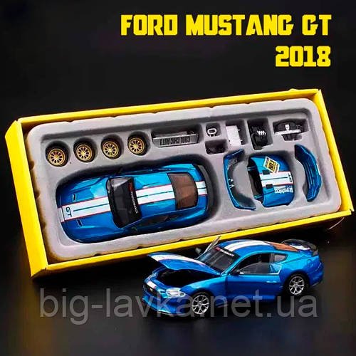 Модель 1:42 спортивного автомобіля Ford Mustang GT 2018  Синій