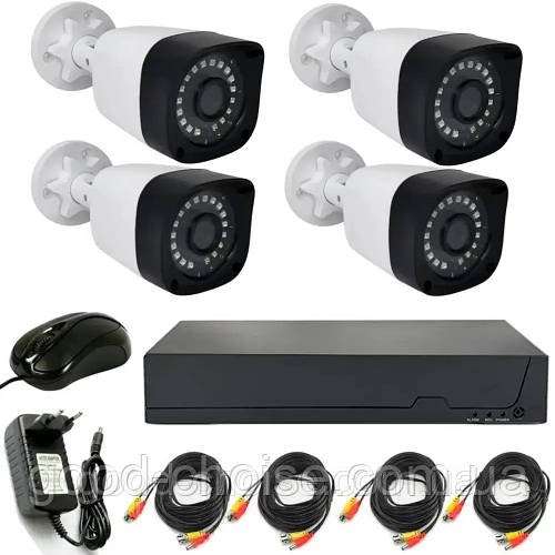 Комплект відеоспостереження на 4 камери 5MP + реєстратор, DVR KIT 7004 / Система відеоспостереження для дому