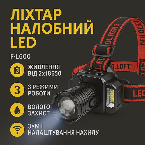 Налобний світлодіодний ліхтар – свобода руху і яскраве світло