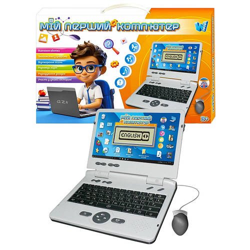 Ноутбук дитячий WToys (українською/англійською, вікторина, загадки, пісні, казки, цифри, літери) 88777
