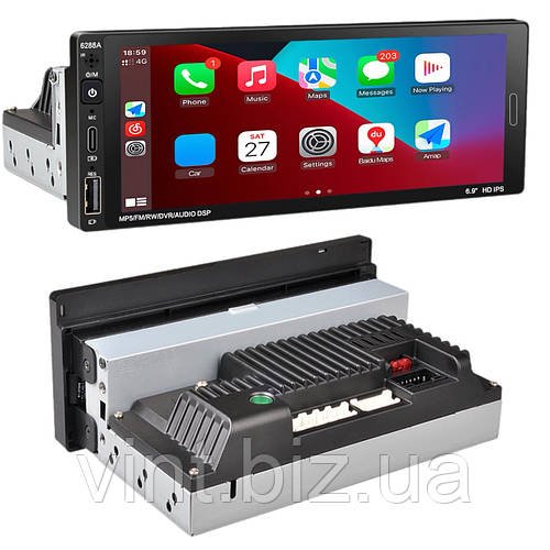 Японська 1 Din Android Магнітола (6800) HD, MP5, Carplay, AUX та FM радіо.