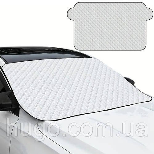 Автомобільна сонцезахисна накидка на лобове скло, 140х95см / Захисний чохол для лобового скла