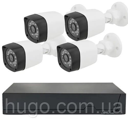 Система відеоспостереження із 4 камер 5MP + реєстратор, DVR KIT 7004 / Готовий комплект відеоспостереження