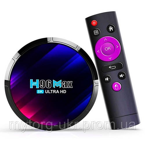 Смарт ТБ приставка H96 Max RK3528 4ГБ/64ГБ  Чорний
