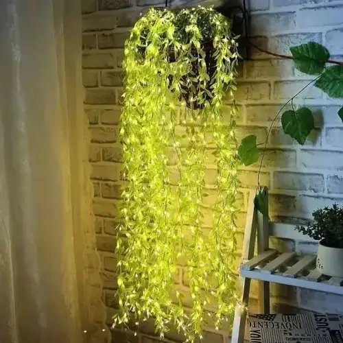 Гірлянда зелена верба теплий білий Штора 200 LED 3х2 м Білий теплий Лучшая цена