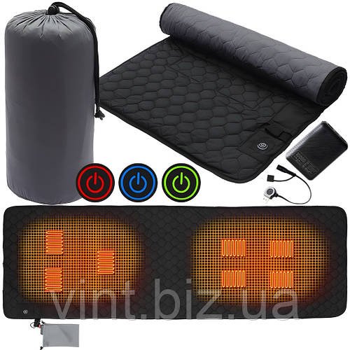 Коврик з підігрівом USB 62x198 см, 3 режими роботи, павербанк у подарунок.