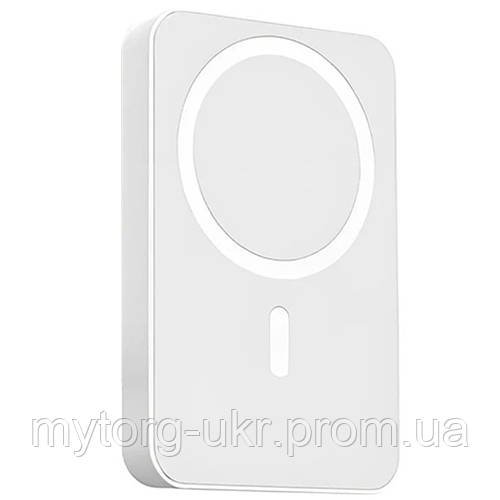 Повербанк Magsafe з бездротовою зарядкою  Білий