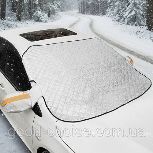 Накидка на лобове скло від снігу, на магнітах, 147х110см / Автомобільний чохол на лобове скло