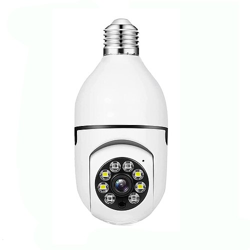 Бездротова поворотна Wi-Fi камера IPC-V380-E27 з датчиком руху та нічним баченням, камера в цоколь E27