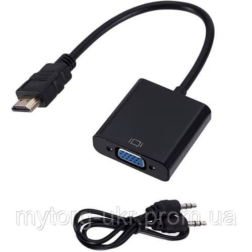 Перехідник-конвертер HDMI на VGA + audio вихід