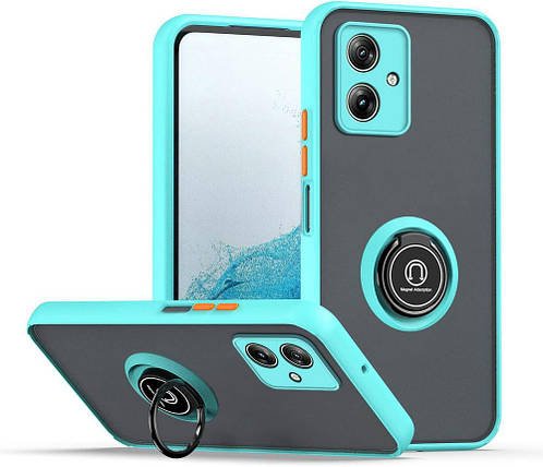 Захисний чохол MatteLuxe Motorola G54 (з кільцем) Light Blue