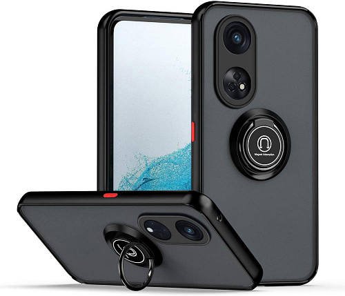 Захисний чохол MatteLuxe OPPO Reno8 T (з кільцем) Black