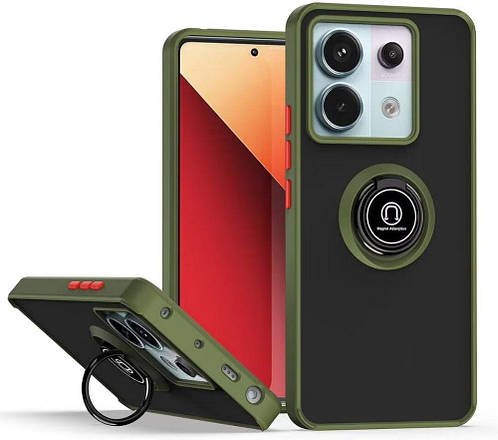 Захисний чохол MatteLuxe Xiaomi Redmi Note 13 Pro 5G (з кільцем) Khaki
