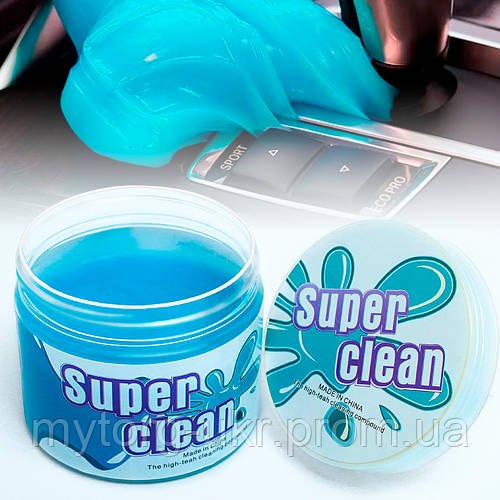Гель очищувач Super Clean для клавіатур та авто 200 г  Синій