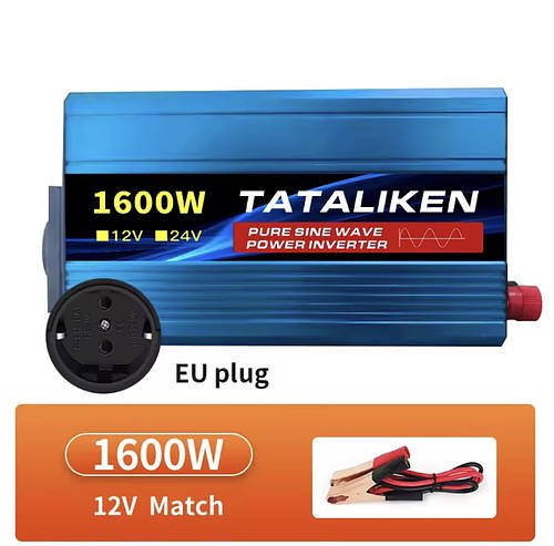 Інвертор перетворювач напруги 12/220 V Tataliken 1600/650 W, чистий синус