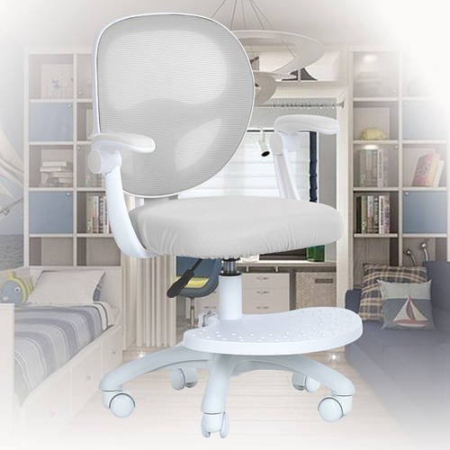 Дитяче крісло з підставкою для ніг та підлокітниками Bambi M 6056-11 Сірий Дитяче комп'ютерне крісло