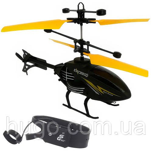 Вертоліт на пульті з сенсорним керуванням, від USB, Dynamic Helicopter, Жовтий / Вертоліт на радіоуправлінні