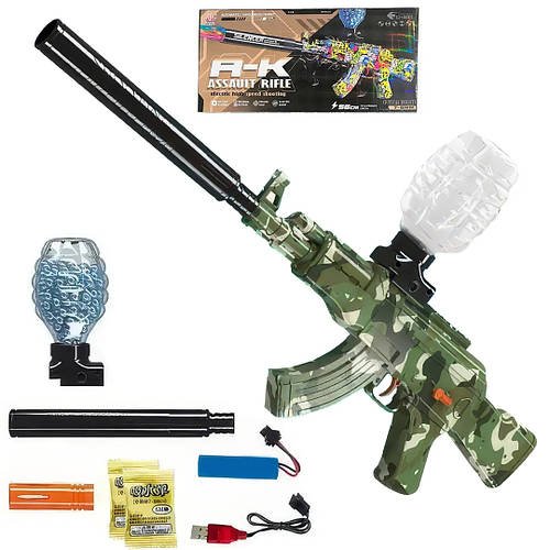 Автомат стріляє орбізами на акумуляторі GUN TOYS WH10 Автомат для хлопчиків на гелевих кульках
