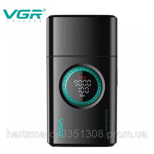 Акумуляторна чоловіча електробритва VGR V-377 для гоління бороди та вусів шейвер для ідеальної гладкості Black