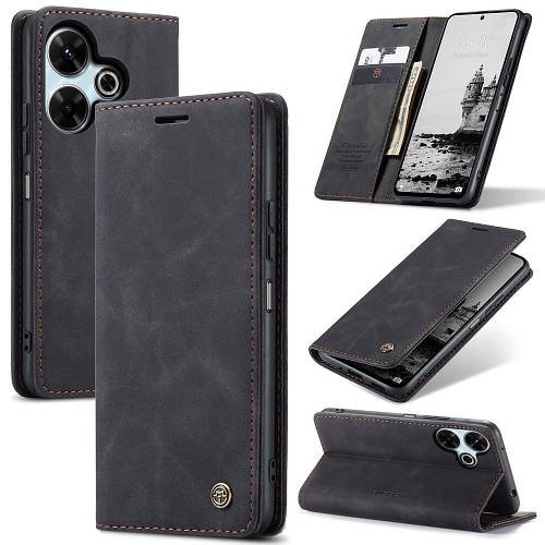 Чохол книжка з магнітом Poco M6 4G CaseMe Black