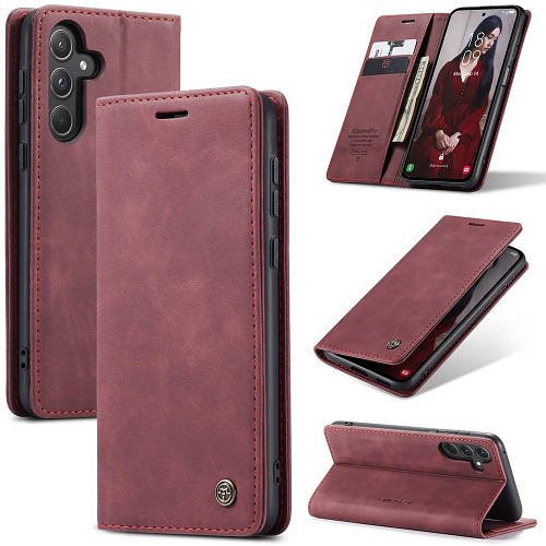 Чохол книжка з магнітом Samsung Galaxy A35 A356 CaseMe Wine