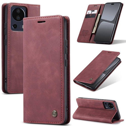 Чохол книжка з магнітом Xiaomi 13 Lite CaseMe Wine