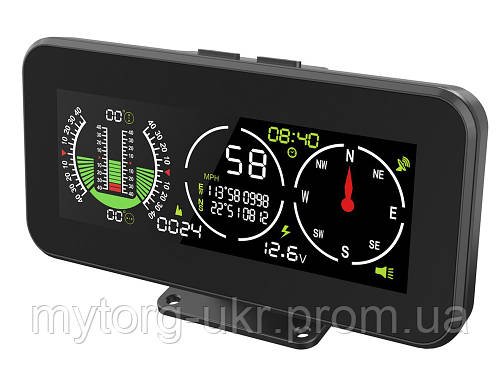 Автомобільний GPS MR Cartool M60 з компасом інклінометр годинником  Чорний