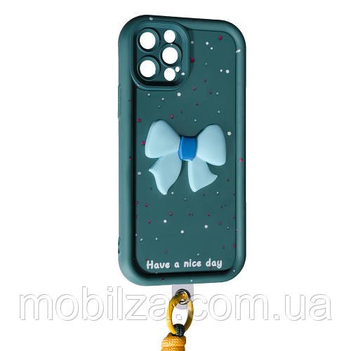 Чохол Lucky Bow Case для iPhone 15 Pro Max- темно-зелений
