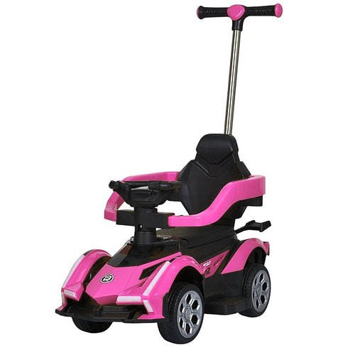 Каталка-толокар машинка с мотором Bambi M 5781EBLR-8 Розовый