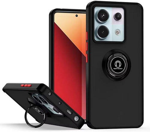 Захисний чохол MatteLuxe Poco X6 (з кільцем) Black