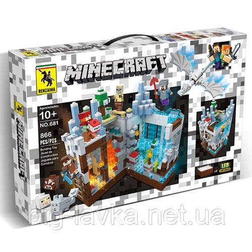 Конструктор Minecraft Битва за фортецю 866 деталей Білий