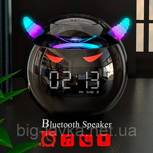 Колонка куля з Bluetooth з дисплеєм  Чорний